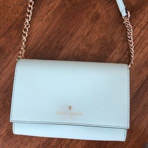 Kate Spade crossbody purse. Light blue/light aqua
